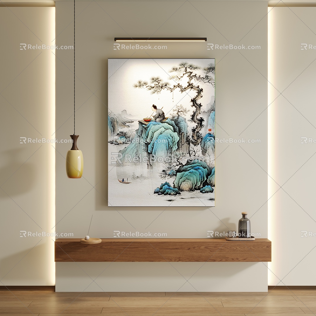 New Chinese Decorative Painting 3d model