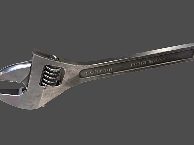Professional Adjustable Hardware Wrench Tool Jackmann Ged 300 Durable Chrome Steel Design 3d model