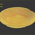 Decorative Kitchen Furniture Bowl With Red Gold Floral Pattern Design