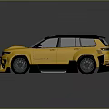 Yellow And Black Sporty SUV With Black Roof And Sleek Body Accents
