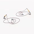 Two Coiled Wire Devices With Probe Tips And Blue Connectors On White
