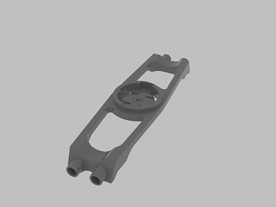 Gray Industrial Mechanical Bracket With Elongated Structure And Circular Central Component 3d model