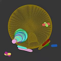 Sleeping Emoji With Pink Striped Party Hat Closed Eyes And Colorful Symbols