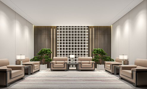 New Chinese Reception Room 3d model