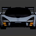 Silver Sleek Supercar With Black Roof Rear Spoiler And Red Alloy Wheels