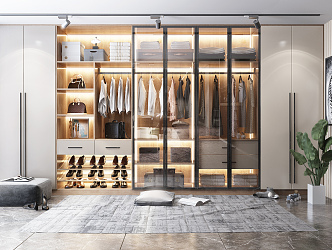 Light Luxury Wardrobe 3d model