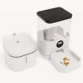 Smart Pet Feeder With Automatic Food Dispensing Transparent Container White Design And Pet Food Tray