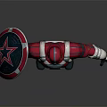 3D Armored Superhero Character In Red And White Battle Suit With Helmet Standing Pose