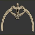 3D Rendered Skeletal Limb Structure With Elongated Appendages And Segmented Bones