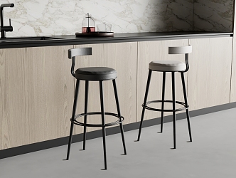 Bar Chair Bar Stool High Stool 3d model