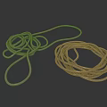 Durable Black Rubber Cords Coiled For Household Storage And Daily Use