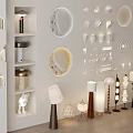 Modern Floor Lamps In Showroom Display With Various Stylish Designs And Shapes