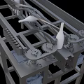 Industrial Processing Equipment With Metal Frame Conveyor System And Mechanical Components
