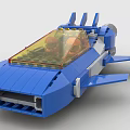 LEGO toy building blocks sci-fi spaceship sci-fighter future fighter future aircraft 3d model