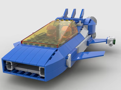 LEGO toy building blocks sci-fi spaceship sci-fighter future fighter future aircraft 3d model