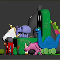 Colorful Animal Themed Kids Furniture With Playful Designs And Various Shapes