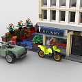 LEGO toy blocks building restaurant shop shop house 3d model