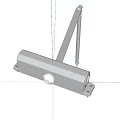 Silver Metal Door Closers With Modern Design For Home Hardware Use