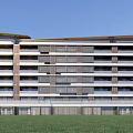 Modern Residential Building Simple Multi-storey Residence 3d model
