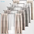 Stylish Curtains In Neutral Tones With Layered Design And Soft Fabric