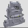 Gray Industrial Mechanical Device With Rollers Control Panel And Base Components 3d model