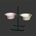 Stainless Steel Double Pet Feeding Bowls With Black Stand Design