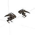Mechanical Creature Models With Metallic Armor And Sharp Structural Features 3d model