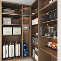 Modern Wooden Locker With Layered Storage For Boxes Shoes And Sports Balls