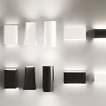 Modern Wall Lights With Black And White Different Shapes For Home Interior Lighting