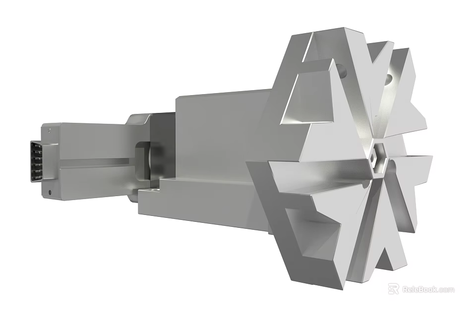 Durable Metal Hardware Tool With Geometric Design And Mechanical Components 3d model 