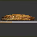 Delicious Golden Round Braided Puff Pastry on Light Blue Square Platter and Gold Base Plate