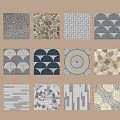Stone mosaic floor tile mosaic floor tile 3d model
