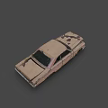 Vintage Rusty Classic Car With Broken Windshield Open Hood And Weathered Body