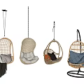 Modern Wicker Hanging Chairs with Various Designs Soft Cushions and Cozy Blankets