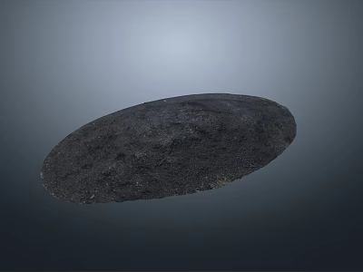 Modern coal pile, rock pile, soil pile, gravel, asphalt, clay accumulation 3d model