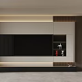 Modern TV Stand With Large Screen TV Storage Shelves And Ambient Lighting
