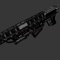 Futuristic Sci Fi Weapon With Intricate Metal Structure And Ergonomic Grip Design