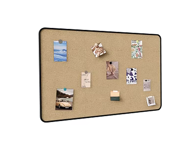 Wall Decorations Hanging Pendant Cork Board Wall Photo Wall 3d model