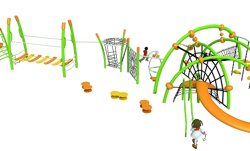 Modern Amusement Equipment Climbing Equipment 3d model