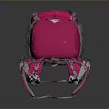 Pink Outdoor Backpack With Adjustable Straps And Comfortable Back Design 3d model