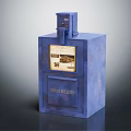 Blue Coin Operated Machine With Display Screen And Casterling Branding