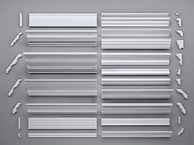 Various Plaster Molding Designs For Interior Wall And Ceiling Decoration 3d model