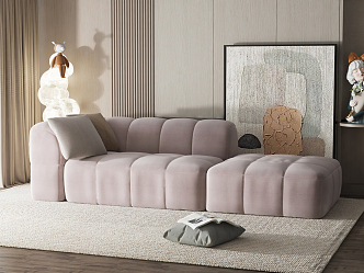 modern chaise sofa 3d model