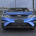 Blue Modern SUV With Sporty Exterior LED Headlights And Alloy Wheels