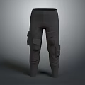 Dark Gray Cargo Pants With Multiple Pockets And Tapered Ankle Design For Casual Wear