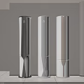 Three Modern Tower Air Conditioner Fans In Different Colors For Interior Design 3d model