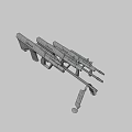 Aug weapon submachine gun 3d model