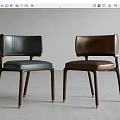 Elegant Two Tone Leather Upholstered Leisure Chairs With Modern Wooden Legs Design