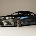 Black Sporty Sedan With Sleek Headlights Alloy Wheels And Red Brake Calipers