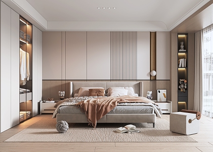 Modern Bedroom Cream Home Bedroom 3d model